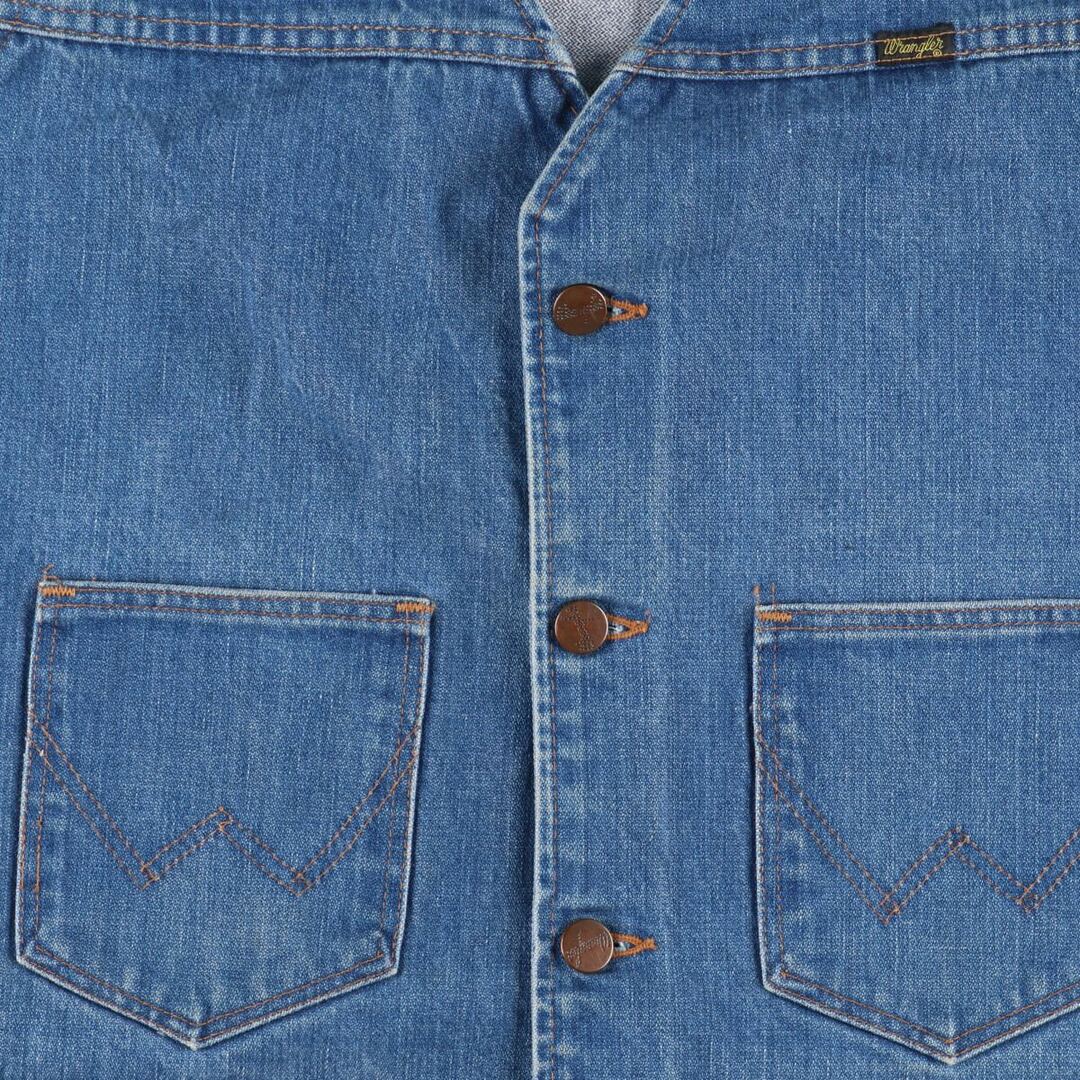 Wrangler(ラングラー)の古着 80年代 ラングラー Wrangler NO-FAULT DENIMS デニムベスト USA製 メンズL ヴィンテージ /eaa355059 メンズのトップス(ベスト)の商品写真