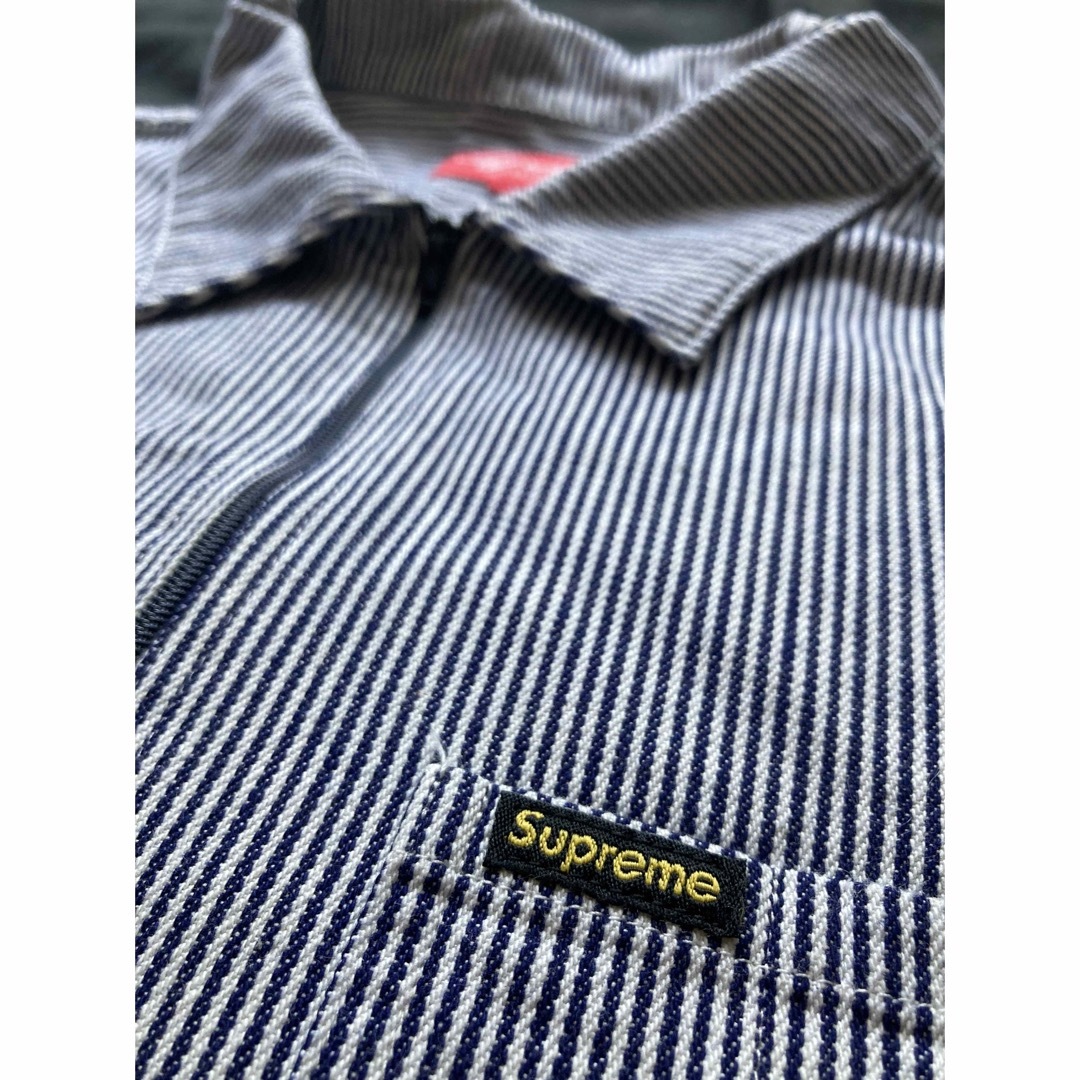 Supreme - 極美品 SUPREME ヒッコリーストライプ ハーフジップワーク