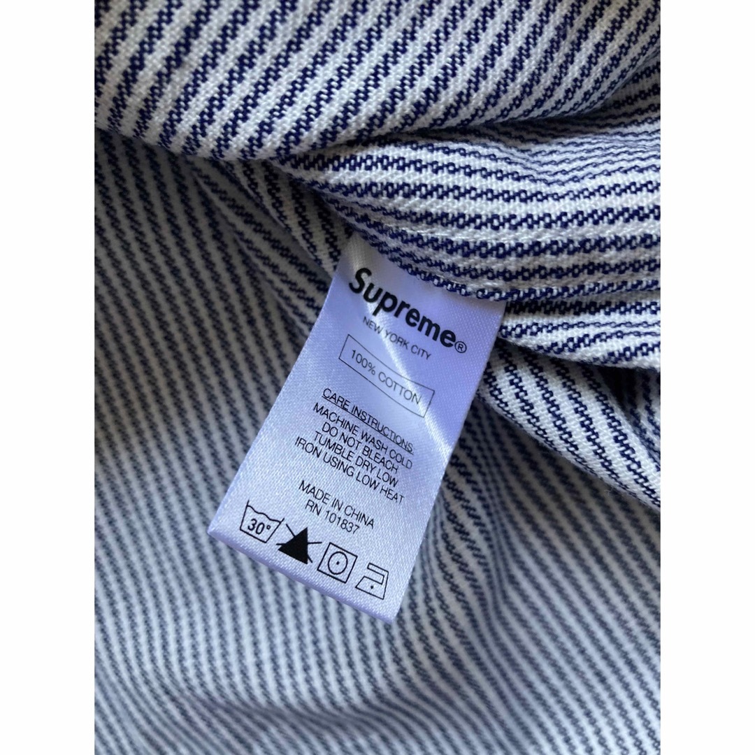Supreme - 極美品 SUPREME ヒッコリーストライプ ハーフジップワーク