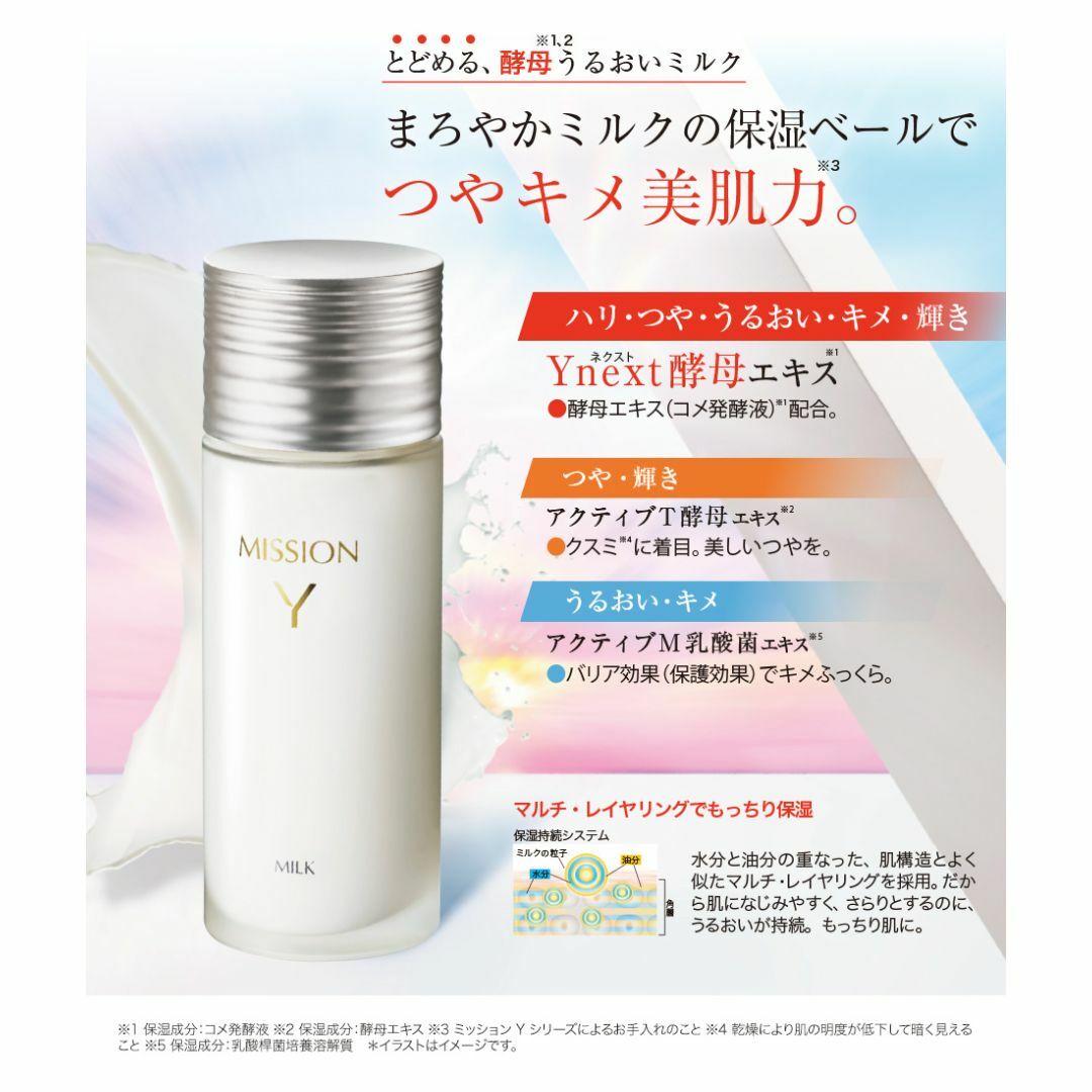 AVON(エイボン)の2本　ミッションY　ミルク　１００ｍｌ　エフエムジー&ミッション（エイボン） コスメ/美容のスキンケア/基礎化粧品(乳液/ミルク)の商品写真