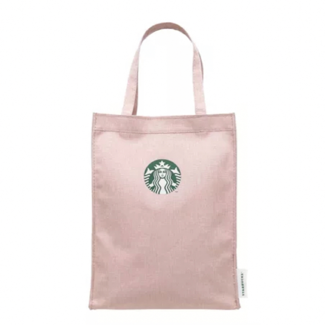 Starbucks(スターバックス)のスターバックス リサイクルポリエステル ショッパーバッグ ピンクS レディースのバッグ(トートバッグ)の商品写真