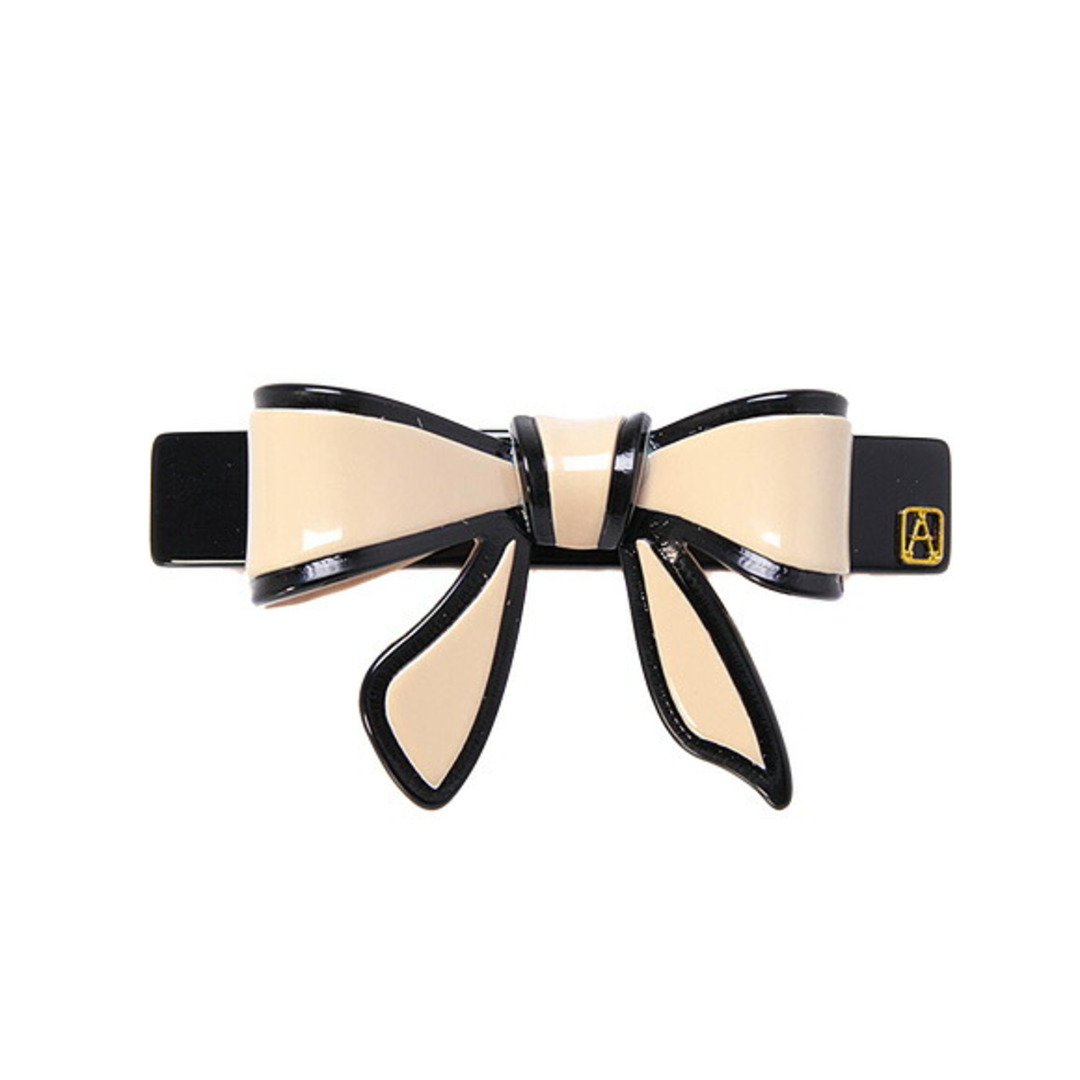 アレクサンドル ドゥ パリ ALEXANDRE DE PARIS バレッタ ライトベージュ×ブラック TENDERLY BARRETTE 6cm AA6-12688-03 X NOIR【国内配送P】