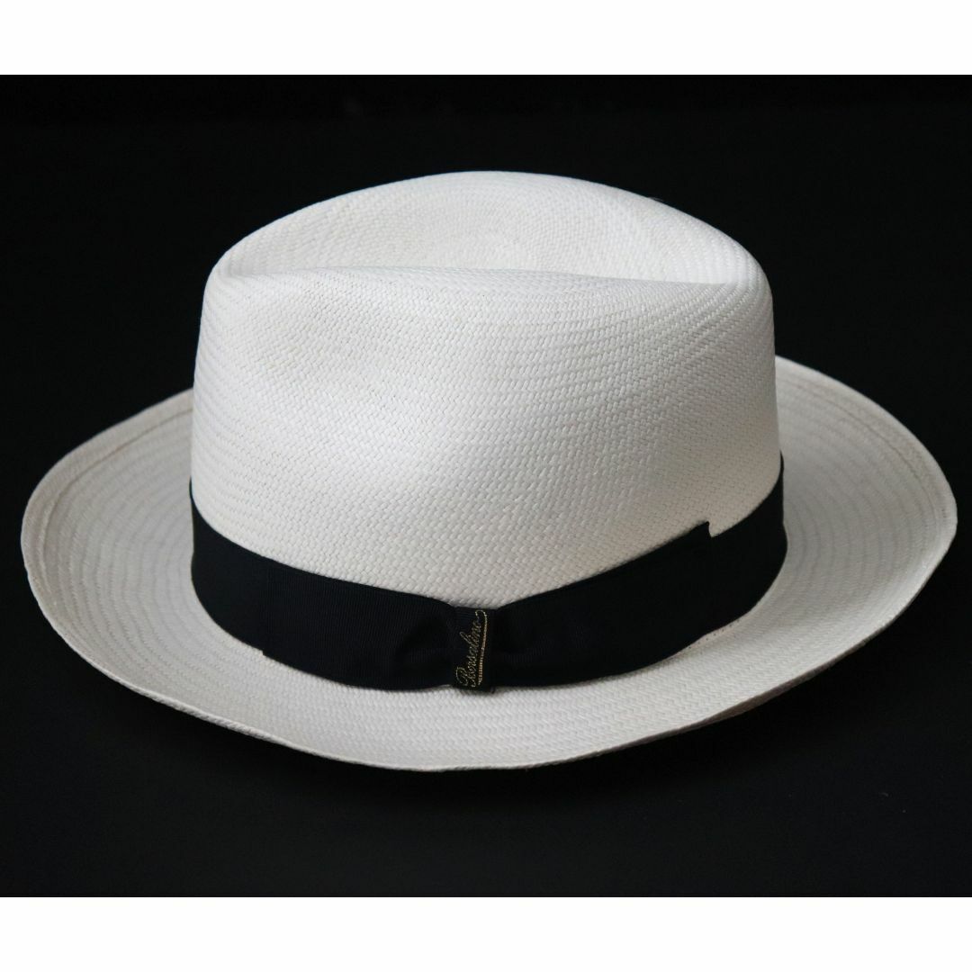 Borsalino(ボルサリーノ)の新品【ボルサリーノ】Panama Fine 高級パナマファインハット黒リボン58 メンズの帽子(ハット)の商品写真