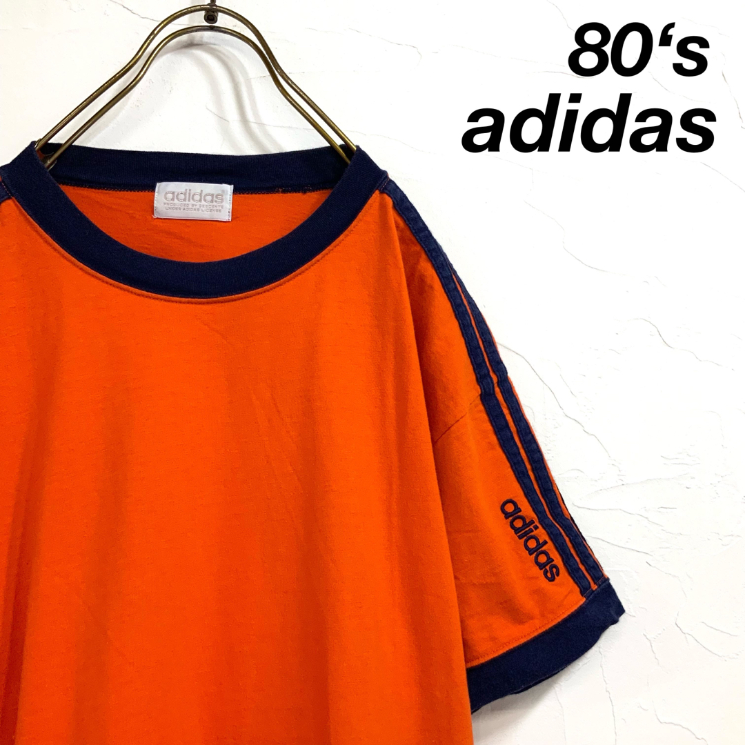 adidas - 希少 80's adidas アディダス リンガーtシャツ オレンジ ...