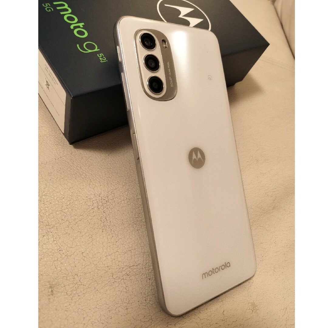 MOTOROLA スマートフォン moto g52j 5G パールホワイト PA