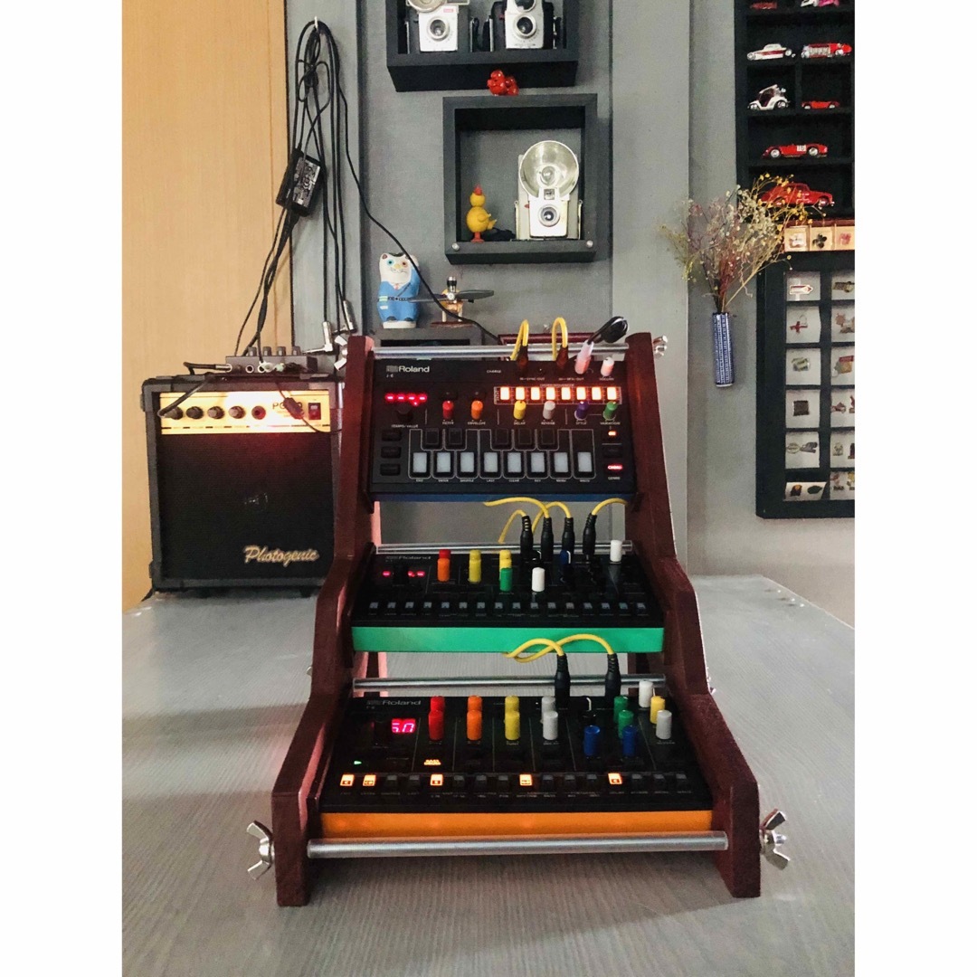 Roland AiraJ-6・T-8・S-1コンパクトシリーズ用3段木製ラック Roland AiraJ-6・T-8・S-1コンパクトシリーズ用3段木製ラック