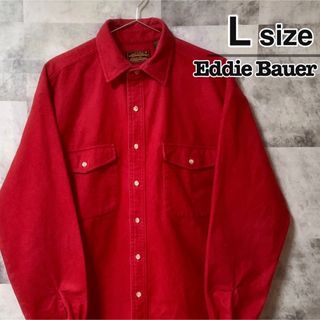 EddieBauer(USA)ビンテージコットンフランネルシャツ レッド www ...