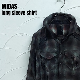 ミダス(MIDAS)のMIDAS/ミダス 刺繍 長袖 チェック シャツ(シャツ)