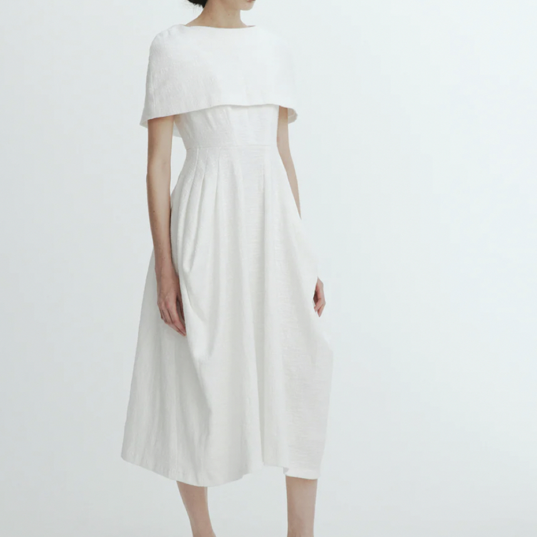 ánuans(アニュアンス)のlaube-blanc  Slab tweed Cocoon Dress レディースのワンピース(ロングワンピース/マキシワンピース)の商品写真