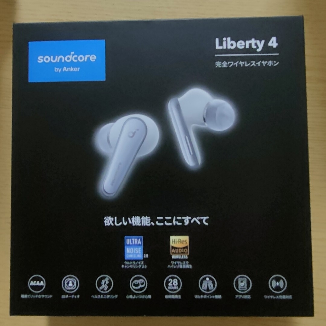 Anker(アンカー)のsoundcore LIBERTY 4 完全ワイヤレスイヤホン スマホ/家電/カメラのオーディオ機器(ヘッドフォン/イヤフォン)の商品写真