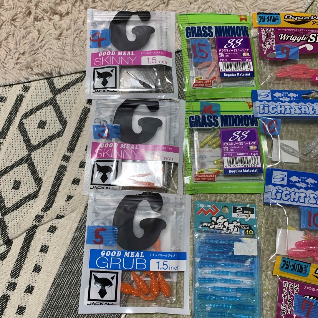 アジ　メバルワーム各種 その他のその他(その他)の商品写真