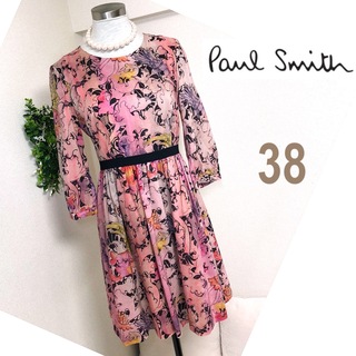 ポールスミス(Paul Smith)のポールスミス上品ピンクのワンピースサイズ38(ひざ丈ワンピース)