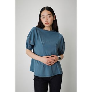 アズールバイマウジー(AZUL by moussy)のAZUL by moussy 新品 へプラムトップス Tシャツ M ブルー(Tシャツ(半袖/袖なし))