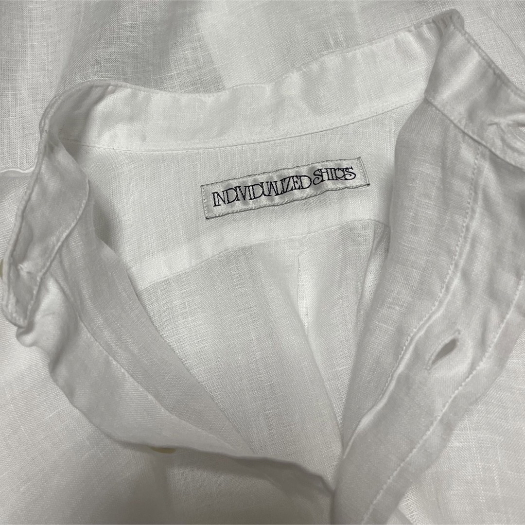 INDIVIDUALIZED SHIRTS(インディヴィジュアライズドシャツ)のINDIVIDUALIZED SHIRTS  リネン シャツワンピース レディースのワンピース(ロングワンピース/マキシワンピース)の商品写真