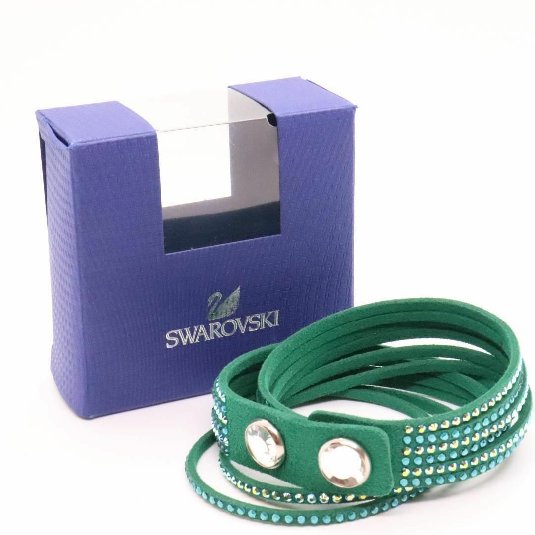 SWAROVSKI(スワロフスキー)の超美品 スワロフスキー エメラルド グリーン ブレスレット 5064290 レディースのアクセサリー(ブレスレット/バングル)の商品写真