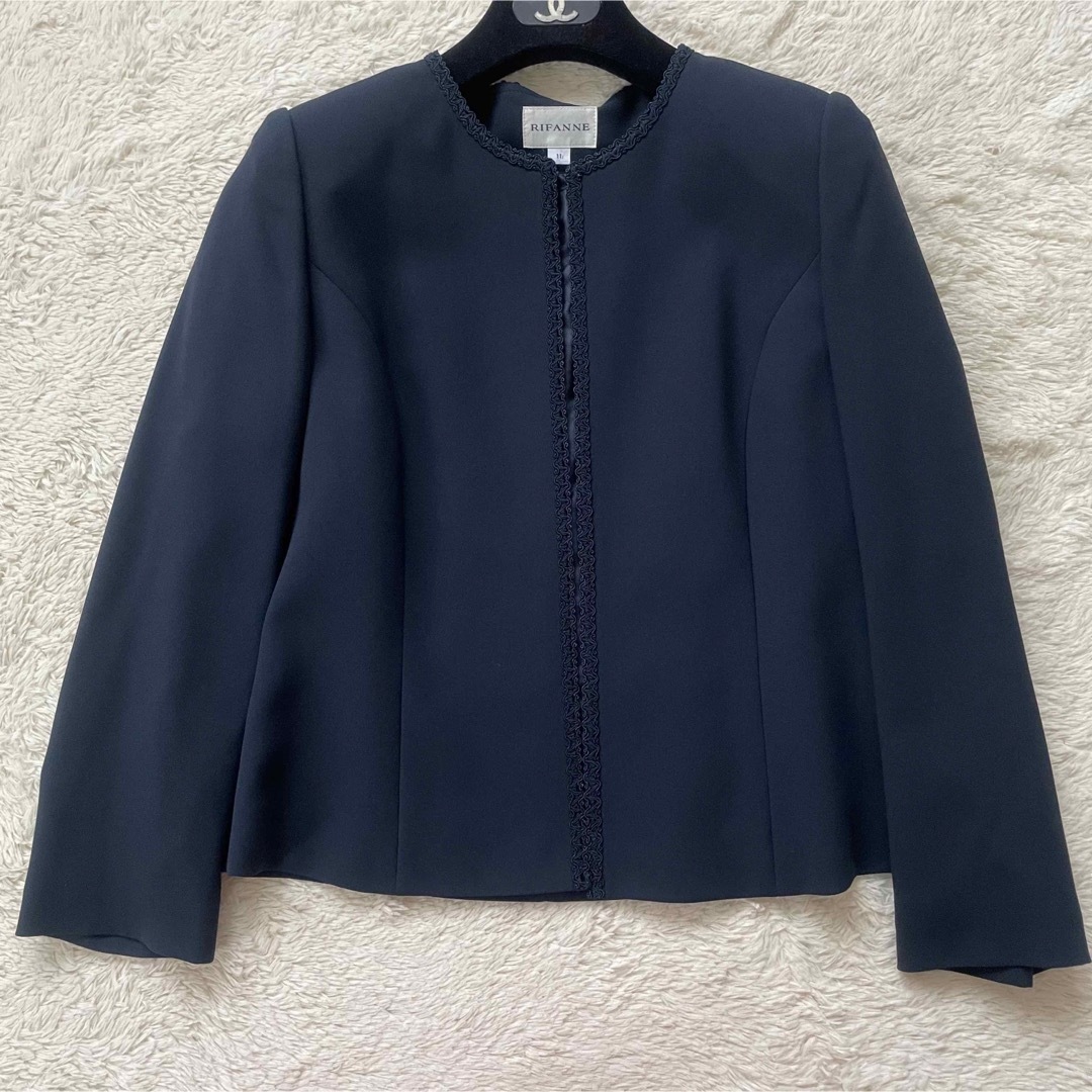 SOIR - 美品 東京ソワール ワンピース セットアップ ノーカラー