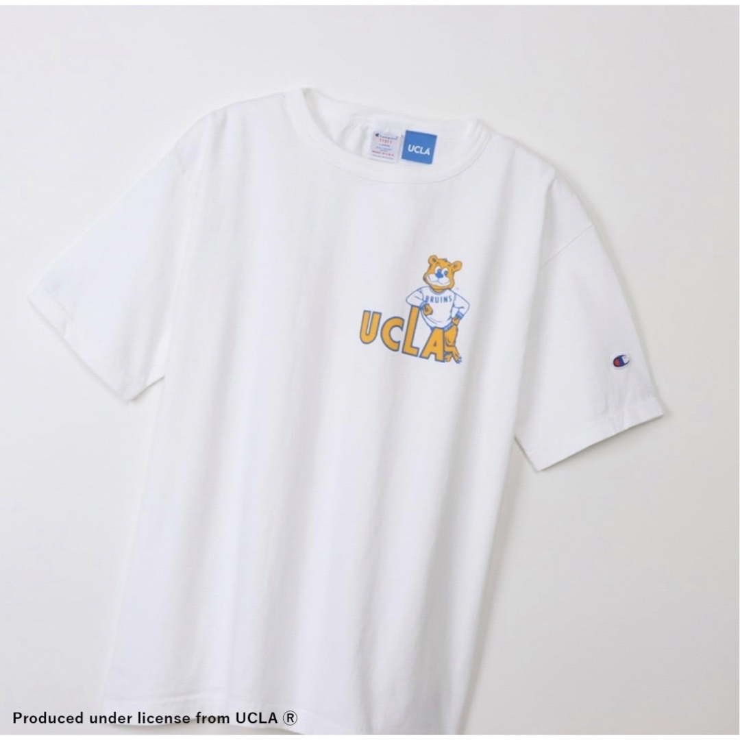 【新品】Champion T-1011 カレッジtシャツ UCLA染み込みロゴTシャツ/カットソー(半袖/袖なし)