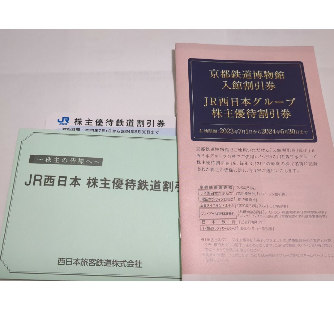 JR西日本　株主優待鉄道割引券と株主優待割引券