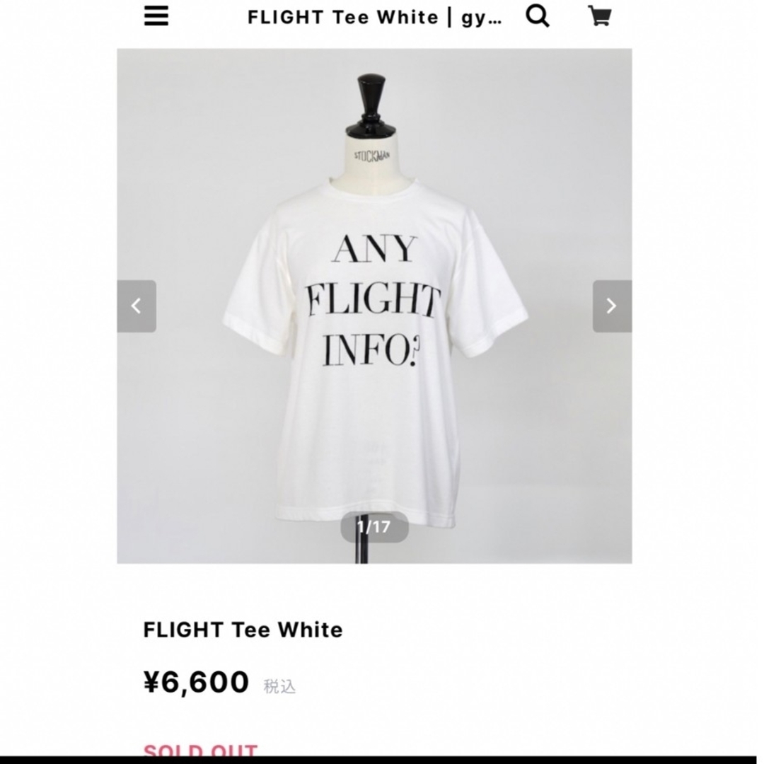 gypsohila ジプソフィア FLIGHT Tee Tシャツ　トップス レディースのトップス(Tシャツ(半袖/袖なし))の商品写真