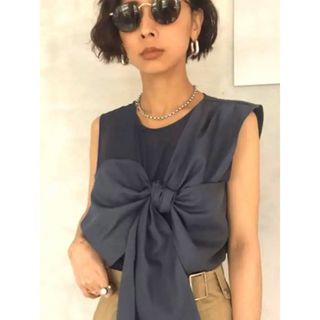 アメリヴィンテージ(Ameri VINTAGE)のTWIST COMBINATION TOP アメリ 19SS ブラック(タンクトップ)