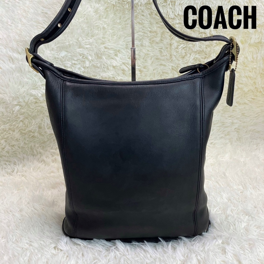 美品✨OLDCOACH 9060 オールドコーチ レザーショルダーバック黒 | フリマアプリ ラクマ