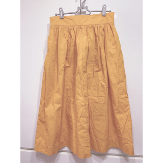 エイチアンドエム(H&M)のH&M フレアスカート マスタードカラー イエロー 黄色 ロングスカート(ロングスカート)