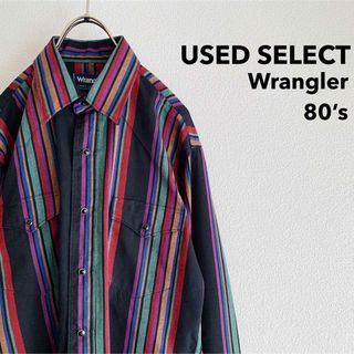 キムタク着 ラングラー×レッドウッド Wrangler チェックシャツ 青 M