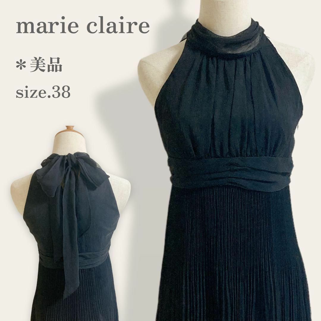 Marie Claire(マリクレール)の【美品】　マリクレール　アメリカンスリーブプリーツドレスワンピース　パーティー レディースのフォーマル/ドレス(その他ドレス)の商品写真