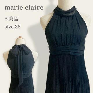 マリクレール(Marie Claire)の【美品】　マリクレール　アメリカンスリーブプリーツドレスワンピース　パーティー(その他ドレス)