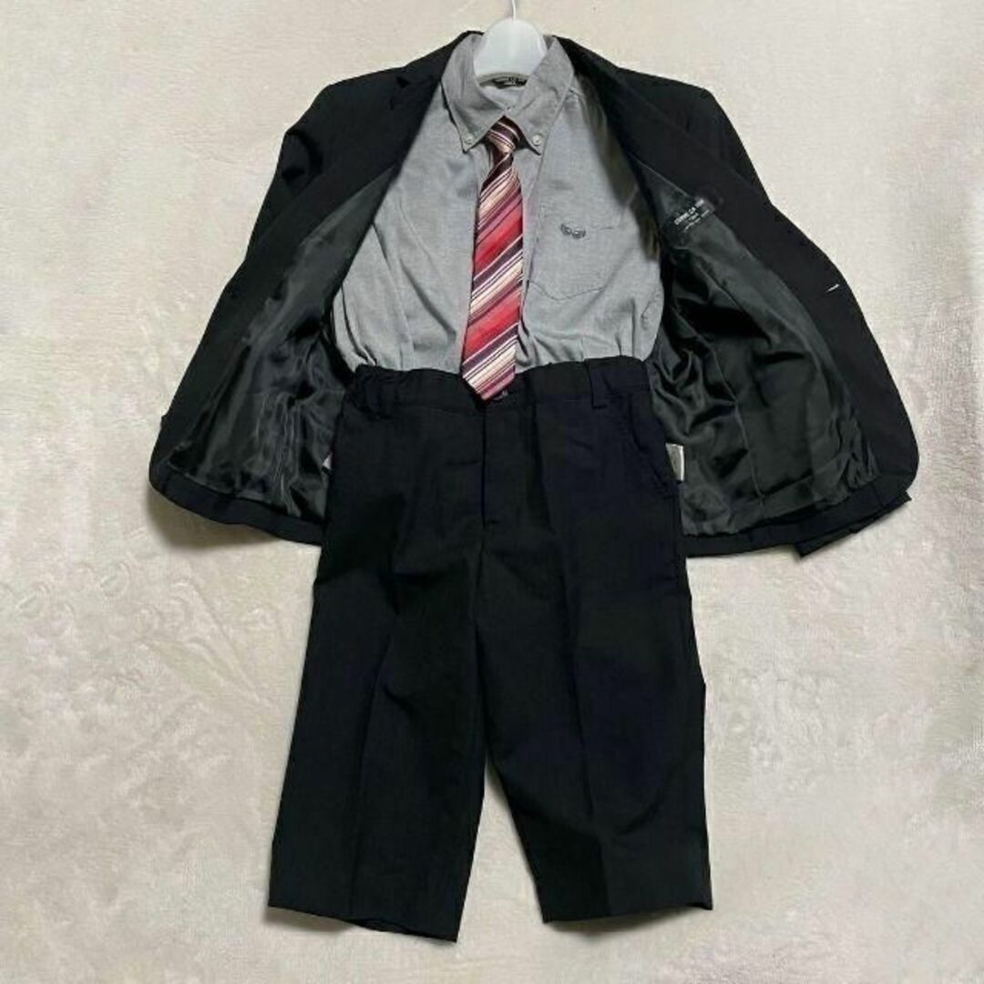 COMME CA ISM - 超美品 高品質 黒 男の子 フォーマルスーツ130 5点