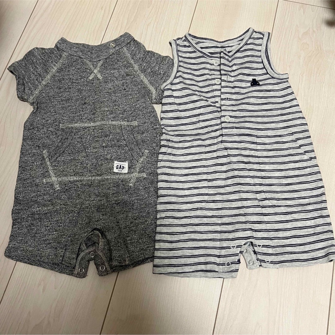 babyGAP(ベビーギャップ)のGAP 夏物　ロンパース　2点セット キッズ/ベビー/マタニティのベビー服(~85cm)(ロンパース)の商品写真