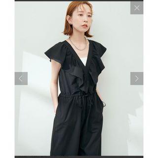 ナチュラルクチュール(natural couture)の【新品未使用】カシュクールフリルサロペット　natural couture(サロペット/オーバーオール)