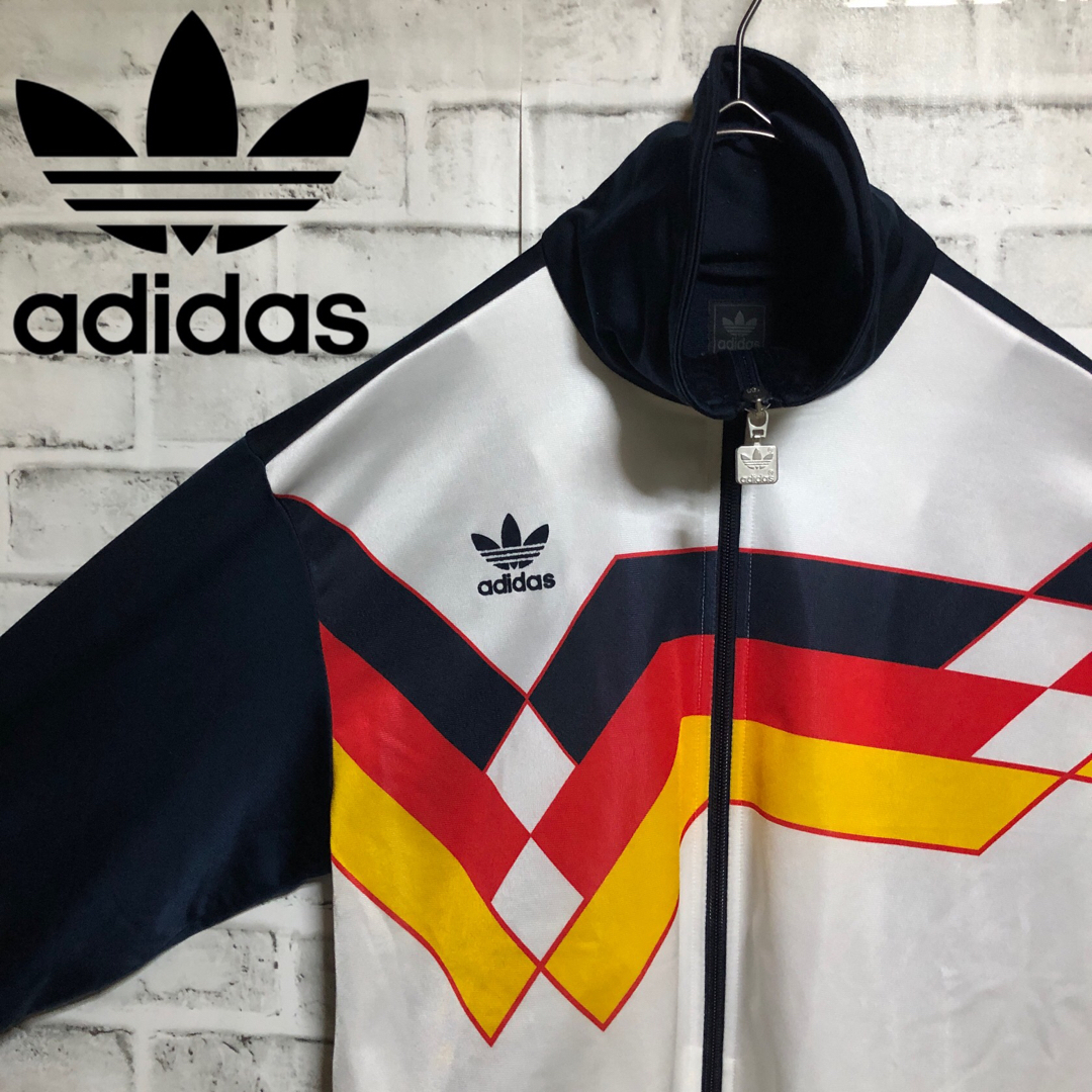 90s⭐️adidas トラックジャケット M トレファイルロゴ vintage