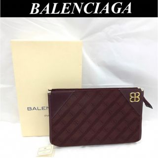 バレンシアガ(Balenciaga)の【極美品】☆BALENCIAGA バレンシアガ BB モノグラム　ポーチ 箱付き(セカンドバッグ/クラッチバッグ)