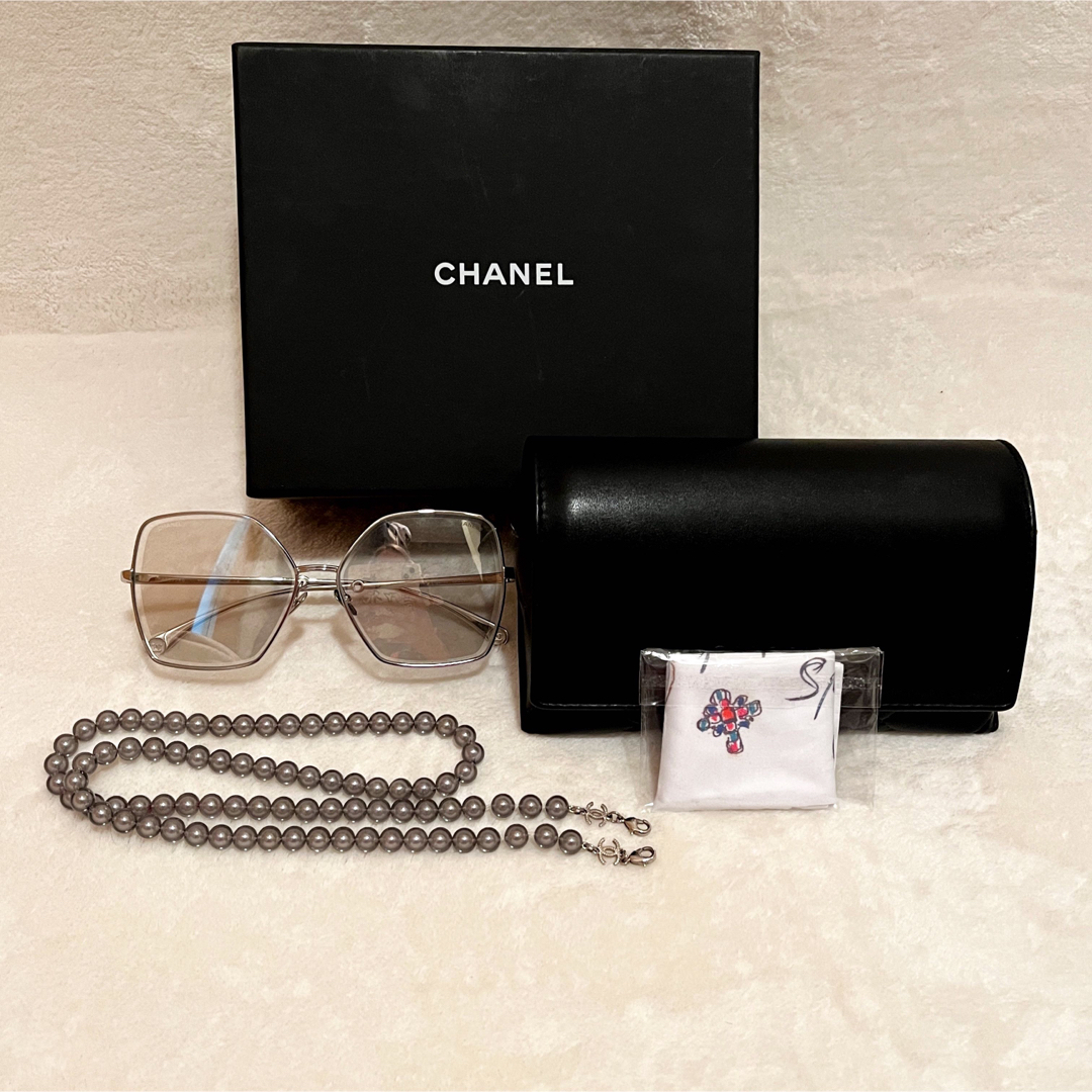 CHANEL - 美品✨ CHANEL シャネル サングラス パール チェーン クリア