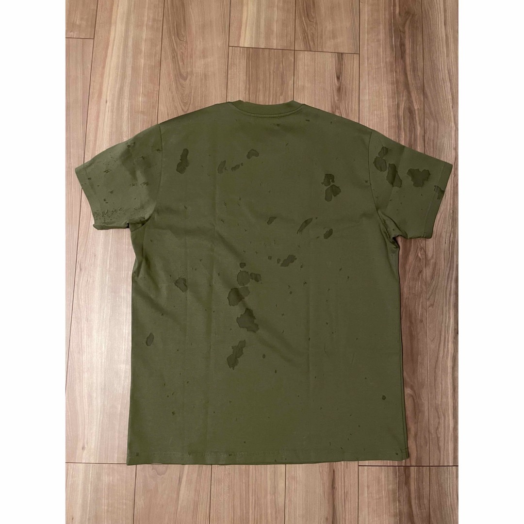 givenchy デストロイ Tシャツ カーキ クラッシュ ダメージ ジバンシィ