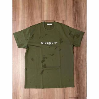 ジバンシィ(GIVENCHY)のgivenchy デストロイ　Tシャツ　カーキ　クラッシュ　ダメージ　ジバンシィ(Tシャツ/カットソー(半袖/袖なし))