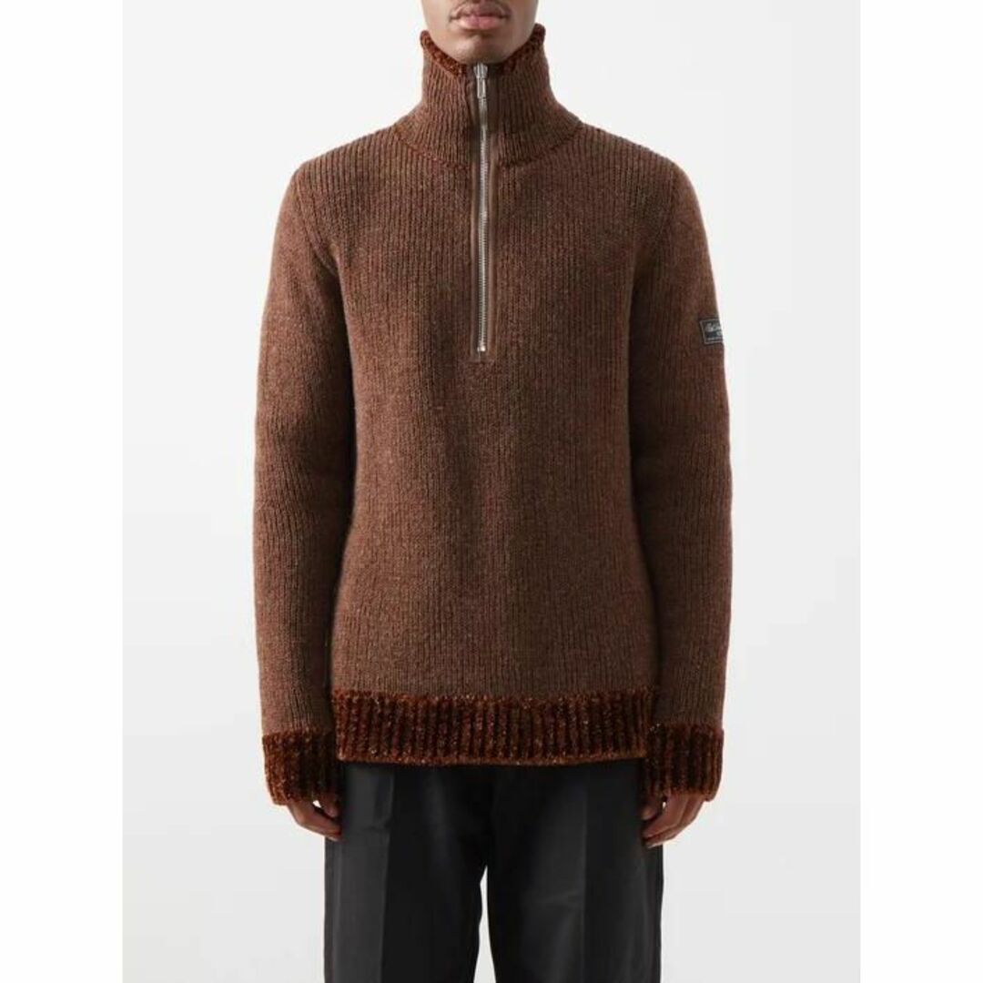 新品 RAF SIMONS 22AW リバーシブル ハーフ ジップ ニット S | www