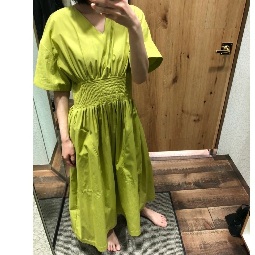 LE CIEL BLEU(ルシェルブルー)のLE CIEL BLEU💚Round Form Dress サマードレス 36 レディースのワンピース(ロングワンピース/マキシワンピース)の商品写真