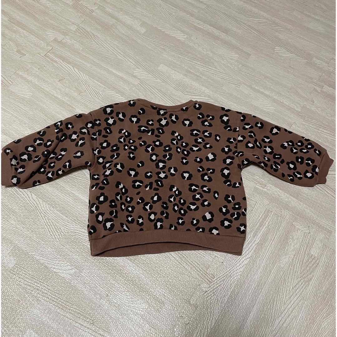 ZARA KIDS(ザラキッズ)の最終値下げ！今月削除予定。ZARA レオパードスウェット キッズ/ベビー/マタニティのベビー服(~85cm)(トレーナー)の商品写真