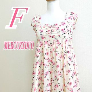 マーキュリーデュオ(MERCURYDUO)のMERCURYDUO マーキュリーデュオ F フレアワンピース 花柄 ガーリー(ひざ丈ワンピース)