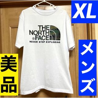 ザノースフェイス(THE NORTH FACE)のノースフェイス　Tシャツ　メンズ　XL 迷彩　白(Tシャツ/カットソー(半袖/袖なし))