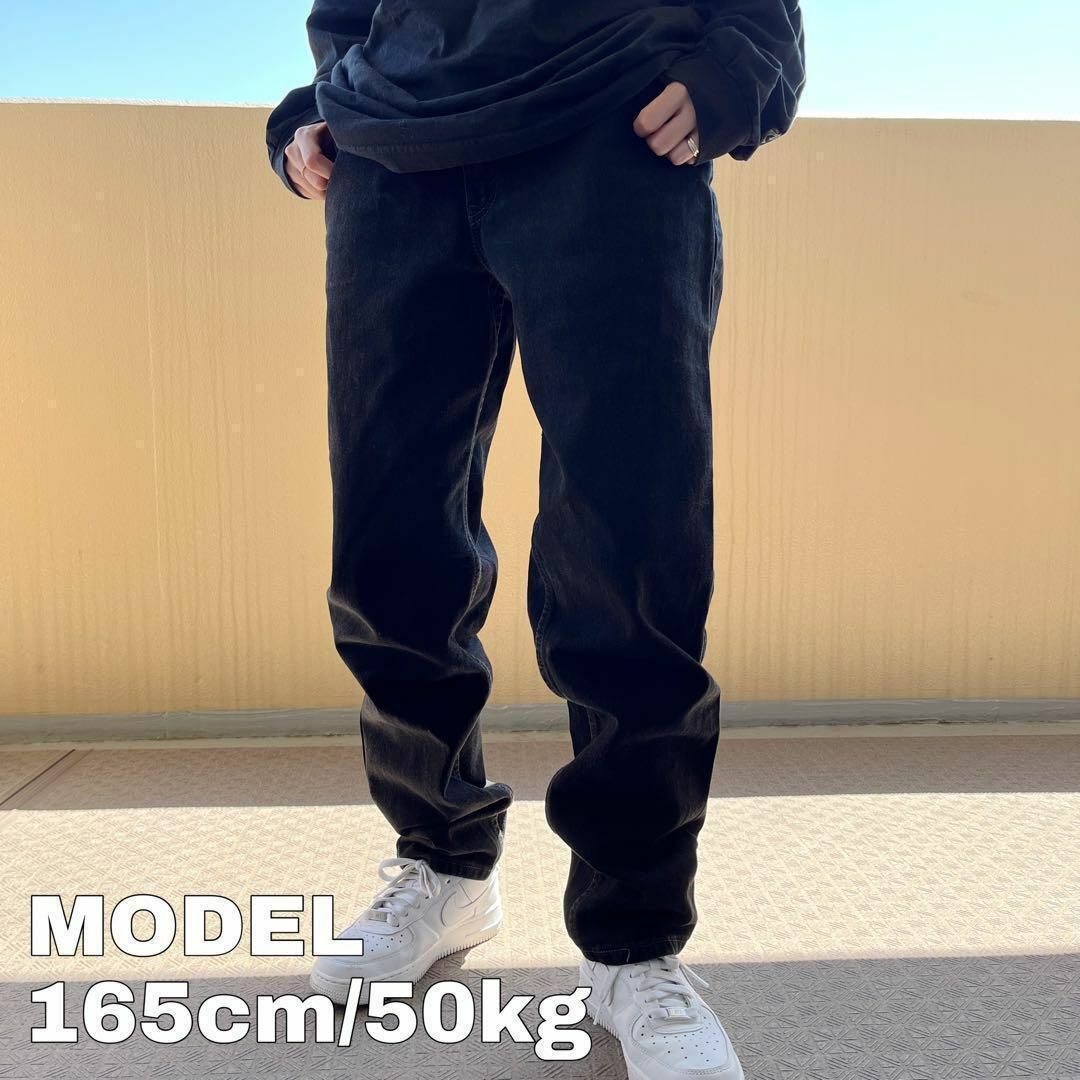 Levi's - 00s USA製 リーバイス550 極太ブラックデニム 黒 バギー