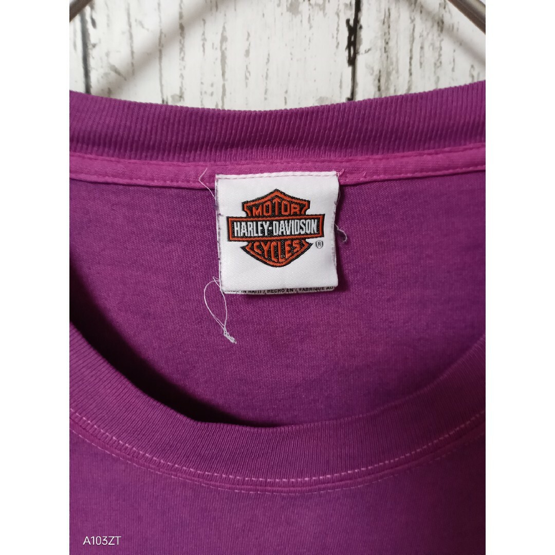 Harley Davidson(ハーレーダビッドソン)の希少カラーパープル　ハーレーダビッドソン　Tシャツ XL メンズのトップス(Tシャツ/カットソー(半袖/袖なし))の商品写真