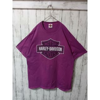 ハーレーダビッドソン(Harley Davidson)の希少カラーパープル　ハーレーダビッドソン　Tシャツ XL(Tシャツ/カットソー(半袖/袖なし))