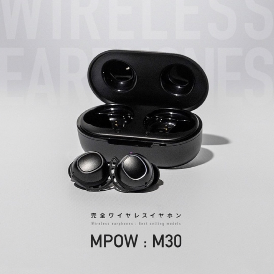 MPOW(エムポー)のMPOW M30 true wireless earbuds スマホ/家電/カメラのオーディオ機器(ヘッドフォン/イヤフォン)の商品写真