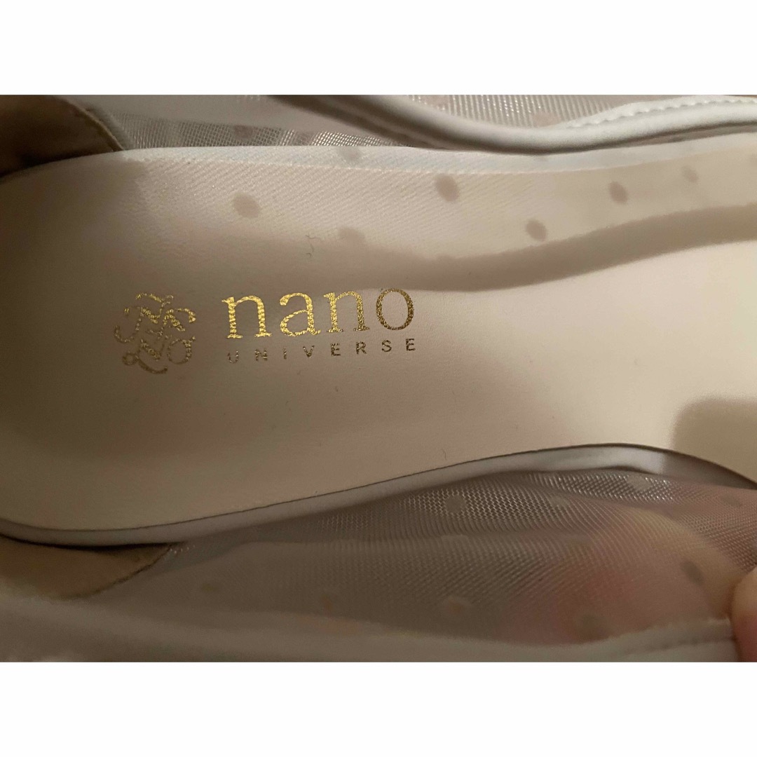 nano・universe(ナノユニバース)の【春のお出かけに】チュールドットフラットパンプス レディースの靴/シューズ(ハイヒール/パンプス)の商品写真