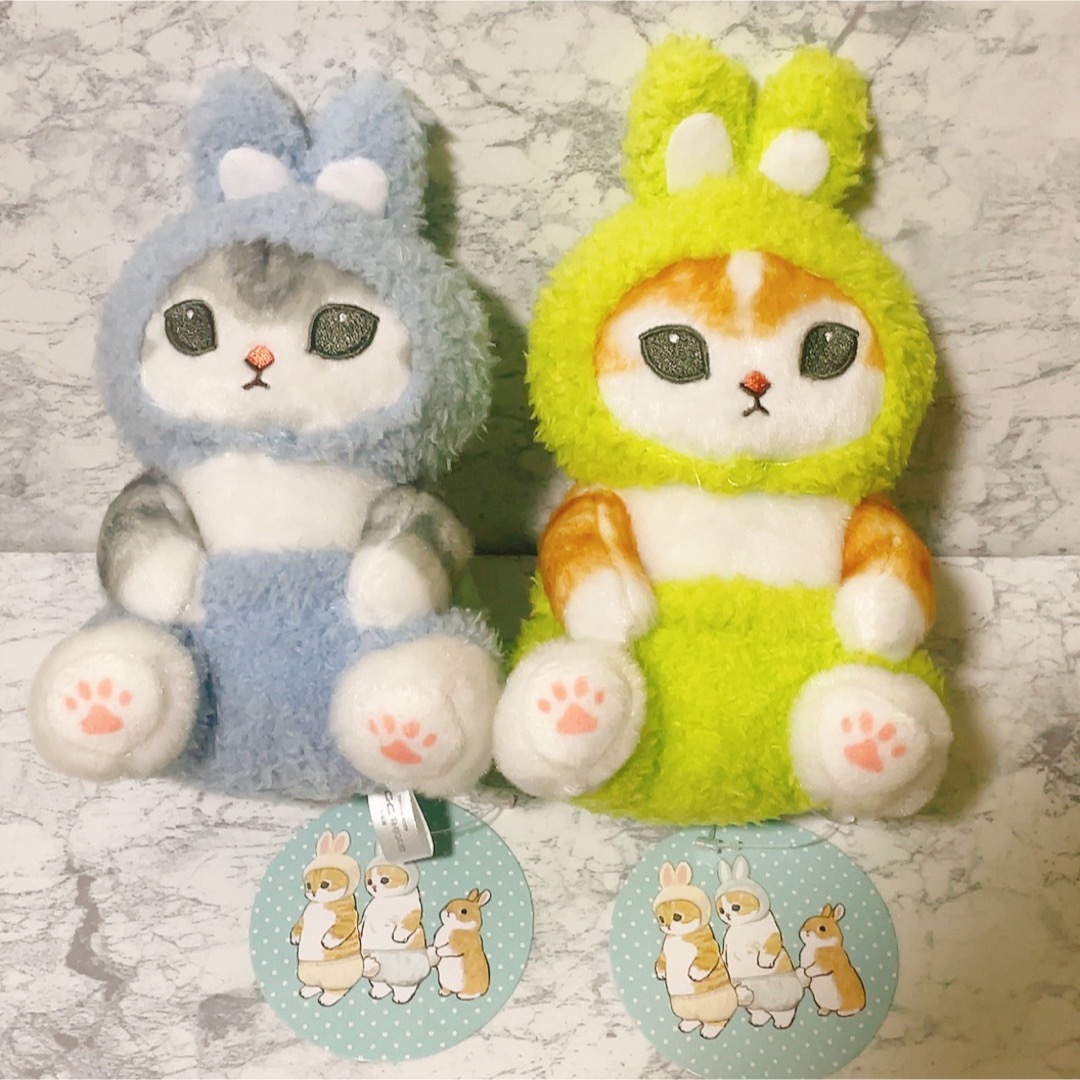 うさぎにゃん 2つセット エンタメ/ホビーのおもちゃ/ぬいぐるみ(キャラクターグッズ)の商品写真