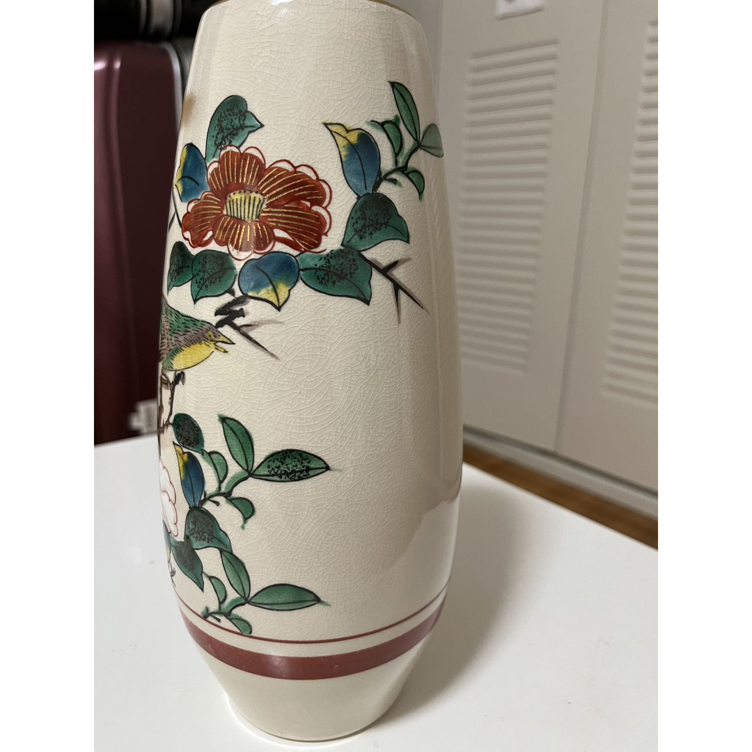 九谷焼 茶壺 骨董 花瓶 陶器 花瓶 古美術 白地 愛陶 花鳥紋飾壺 九谷焼 茶壺 骨董 花瓶 陶器 花瓶 古美術 白地 愛陶 花鳥紋飾壺