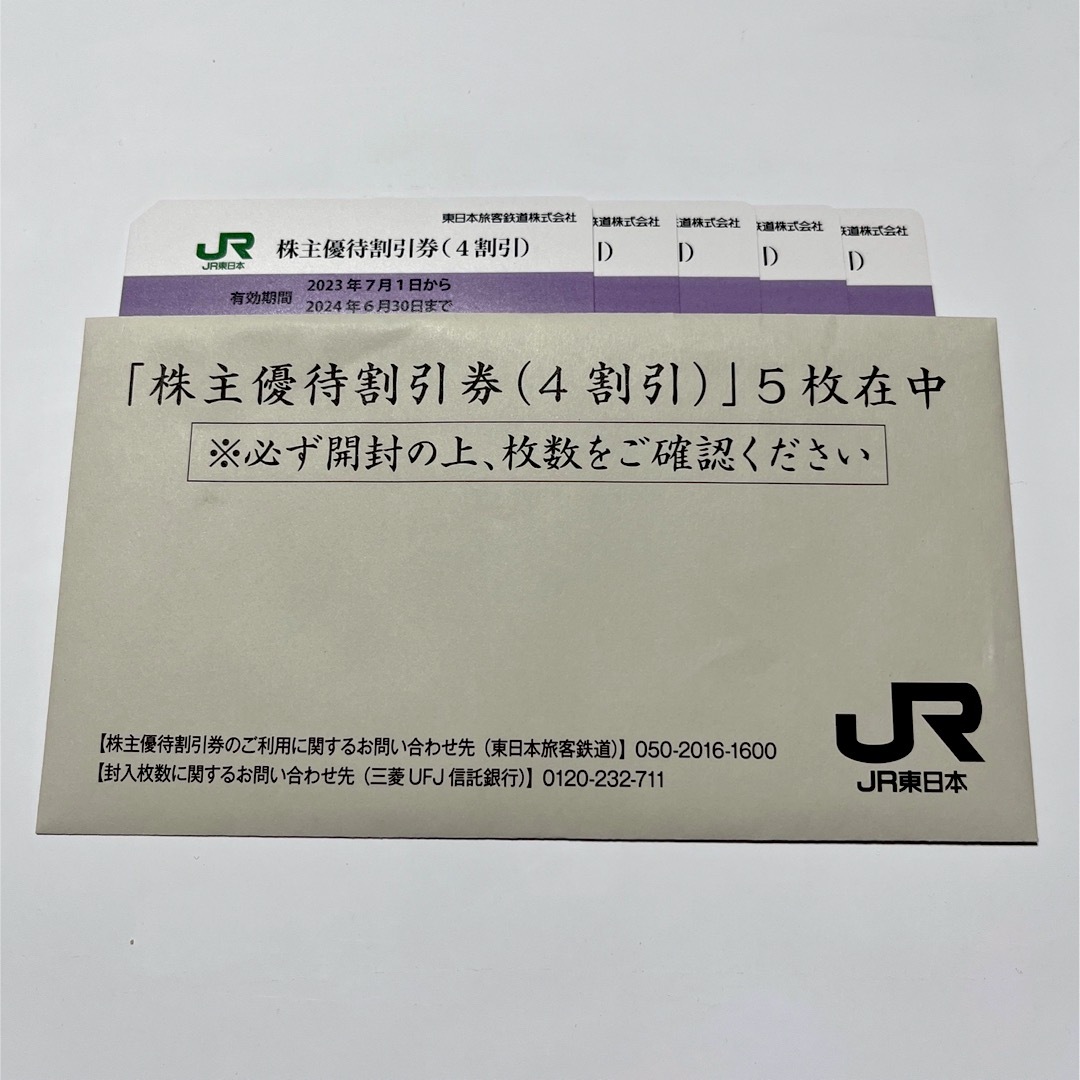 JR東日本　株主優待割引券　5枚セット